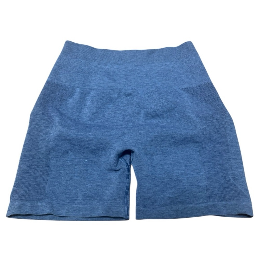 Alphalete Seamless Biker Shorts Blue Scrunch Butt High Waist Size Small